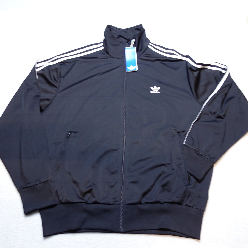 Adidas Firebird TT Track Jacket Mens XL Black White Originals IJ7058